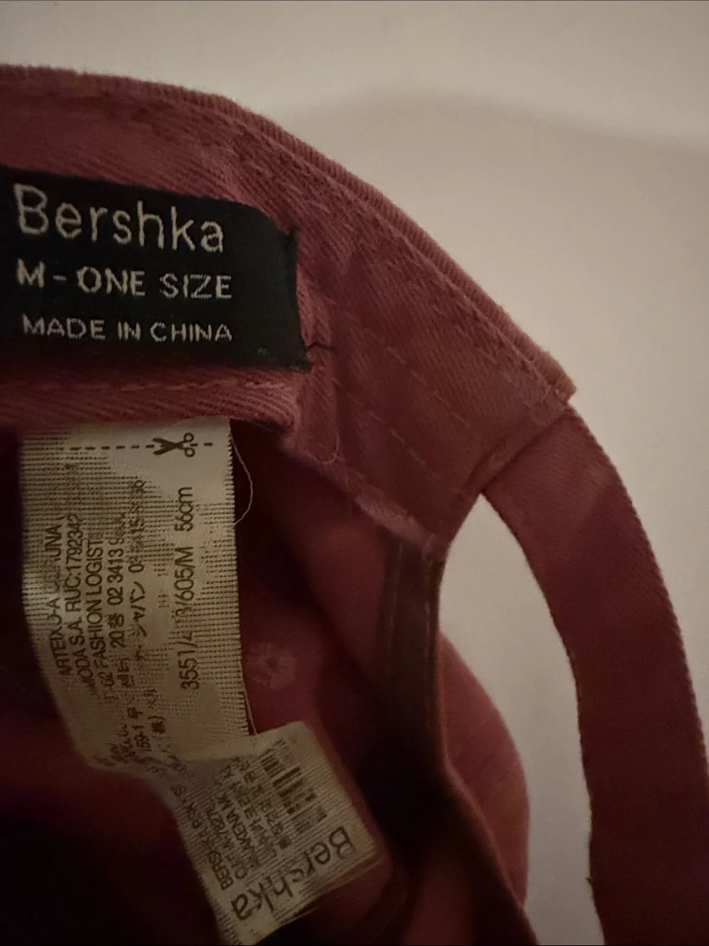 Bershka Mixed Emotions Club Embroidered Baseball Cap Burgundy Adjustable Hat